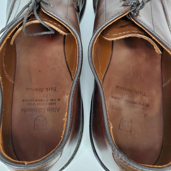 Allen Edmonds Park Avenue Cap Toe Oxfords Size 14 2A Brown Leather Dress Shoes main image 5